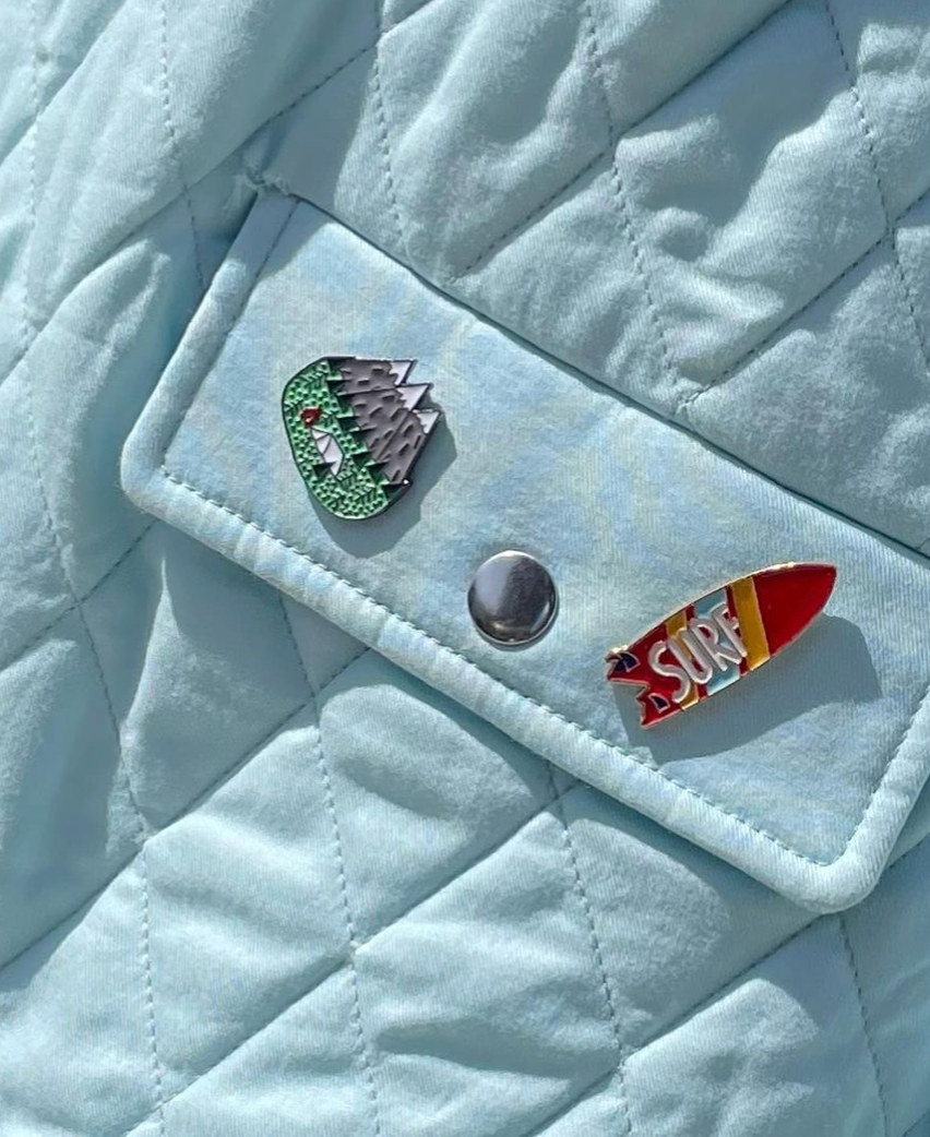 Blue Quilted LA Jacket